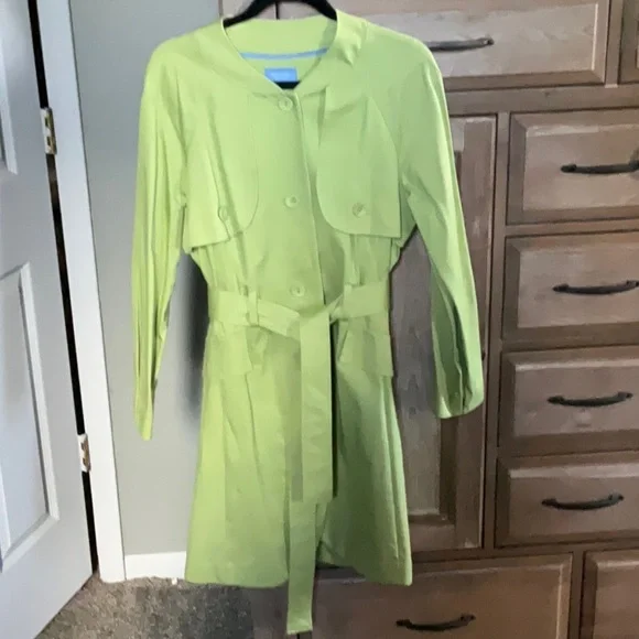 Vera Wang Jackets Coats Vera Wang Lime Green Trench Coat